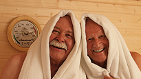 Saunabaden das Gesundheitsplus